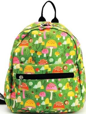 Comeco Mushroom Motif Mini Backpack NWOT